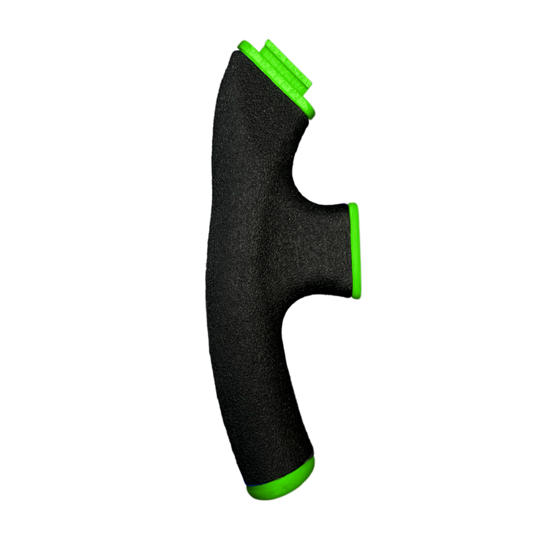 Thrustmaster SF1000 Grips (Sauber F1 Themed - Neon Green 3D Printed grips, covered in Stretch Tech Hi Grip Black Material)
