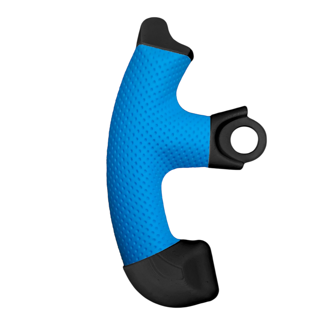 Fanatec Standard Grips (Black 3D Printed grips, covered in Faux Leather Blue Material)