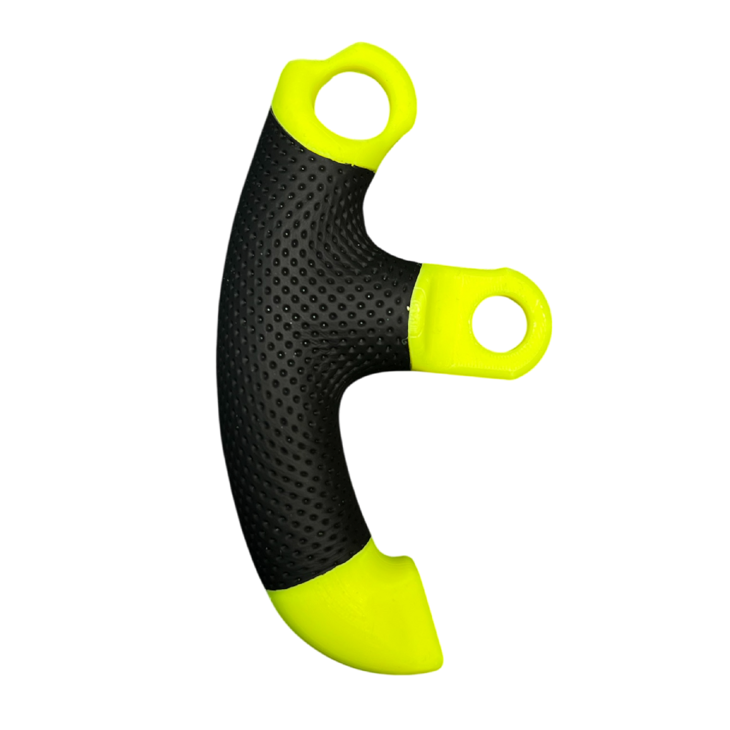 MOZA Chunky GS/FSR Grips (Neon Yellow 3D Printed grips, covered in Real Napa Leather Black Material)