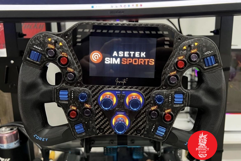 ASETEK SIMSPORTS INVICTA FORMULA WHEEL LMP GRIPS WITH CUSTOM TEXT - Corey J (USA)