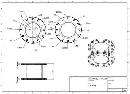 50mm High Quality Spacer Red