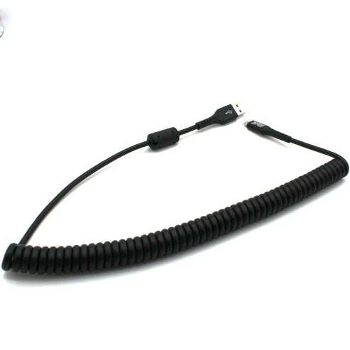 6x Spare: SRM Coiled USB Cable Micro USB Premium