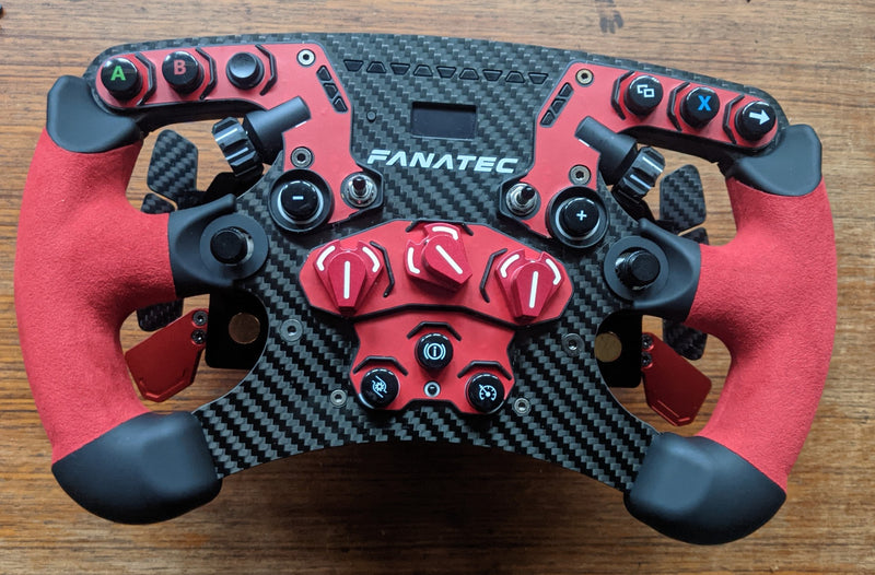 FANATEC OEM GRIPS RECOVERED IN RED ALCANTARA - Paul Bryant (UK)