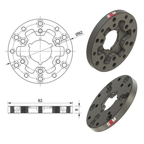 QR Adapter V2 for Fanatec QR1 and QR2