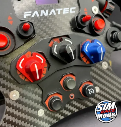 Fanatec Formula - Rotary Knobs with Custom Coloured Infill