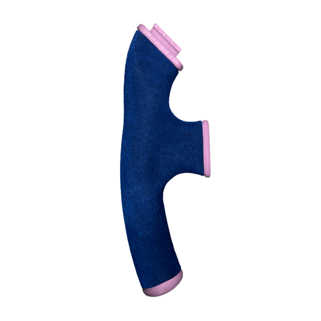 Thrustmaster SF1000 Grips (Alpine F1 Themed - Sakura Pink 3D Printed grips, covered in Alcantara Infanta Blue Material)