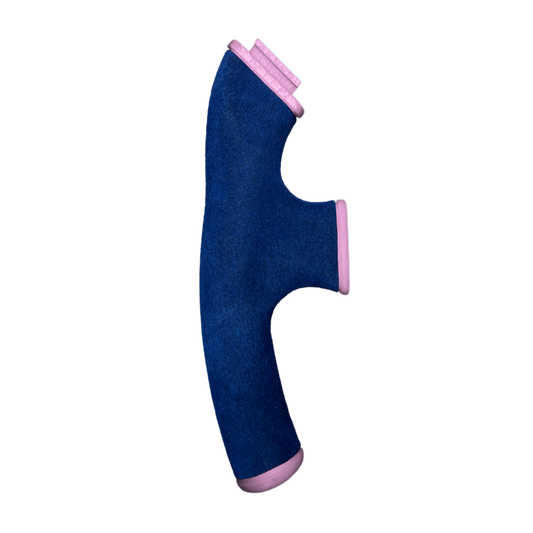 Thrustmaster SF1000 Grips (Alpine F1 Themed - Sakura Pink 3D Printed grips, covered in Alcantara Infanta Blue Material)