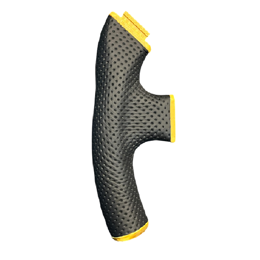 Thrustmaster SF1000 Grips (Lotus F1 Themed - Gold 3D Printed grips, covered in Real Napa Leather Black Material)